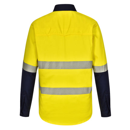 Winning Spirit Cool-Breeze Hi-Vis Long Sleeve Shirt - Branded Day & Night Cotton Workwear