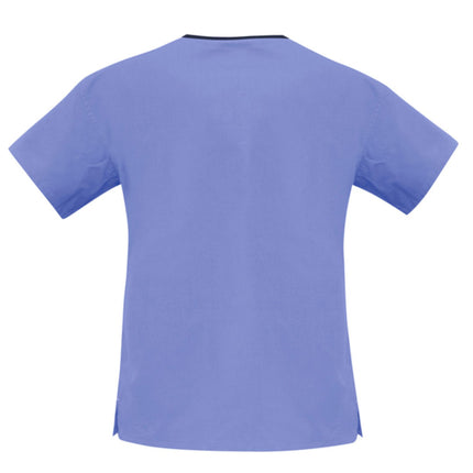 Biz Care Classic Womens Contrast Crossover Scrub Top