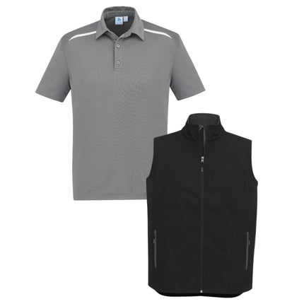 4 Polo Shirt + 2 Softhshell Vest, Front Embroidery - No back