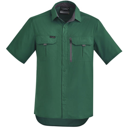 The Syzmik Men's Outdoor Short Sleeve Shirt is designed for comfort and performance with its lightweight, breathable fabric that keeps you cool during active outdoor work.