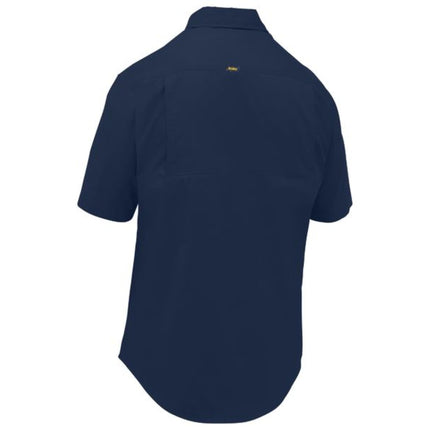 The Bisley Men's Closed Front Cool Lightweight Short Sleeve Shirt offers breathable comfort with a sleek, closed front design ideal for professional settings.