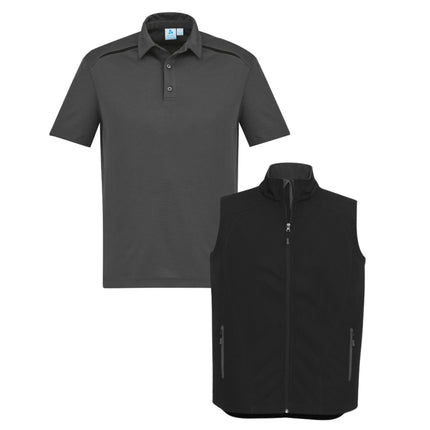 4 Polo Shirt + 2 Softhshell Vest, Front Embroidery - No back