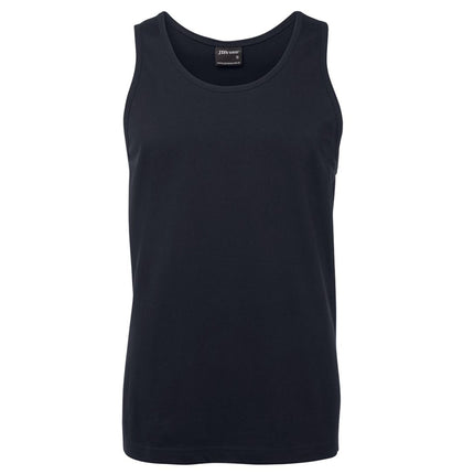 JB's Men's Singlet in Navy, unbranded clean front view
