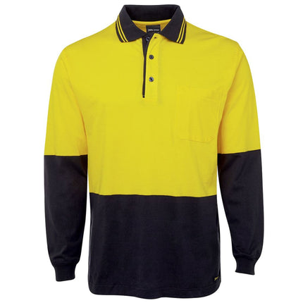 JB's Wear Hi-Vis Long Sleeve Cotton Polo