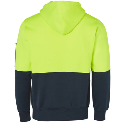 Hi-Vis Two-Tone Fleecy Hoodie – Unisex Fit, Custom Logo Print Included