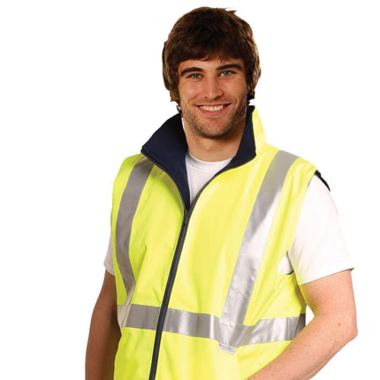 Winning Spirit Reversible Hi-Vis Safety Vest with 3M Tape - Branded Day & Night Workwear