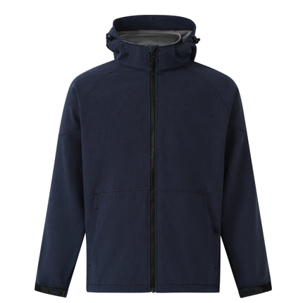 The Men's Aspen Performance Hooded Jacket offers reliable all-weather protection with its softshell design, keeping you comfortable in various conditions.