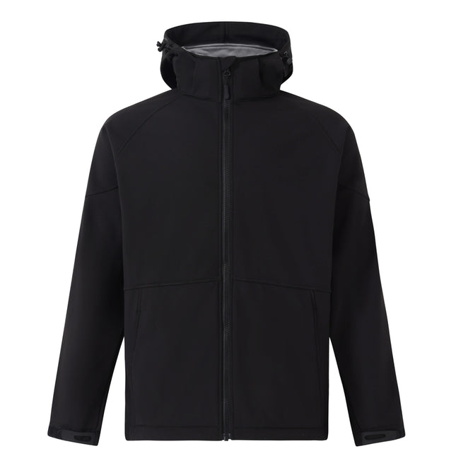 The Men's Aspen Performance Hooded Jacket offers reliable all-weather protection with its softshell design, keeping you comfortable in various conditions.