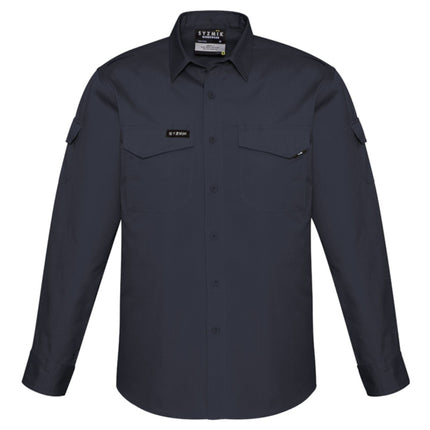 The Syzmik Men’s Rugged Cooling Long Sleeve Work Shirt features durable construction with integrated cooling technology and includes custom logo printing for a tailored, professional appearance.