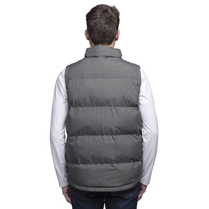 The Gear for Life Unisex Basin Puffa Vest in Grey Melange offers warmth and versatile layering with a sleek, modern design.