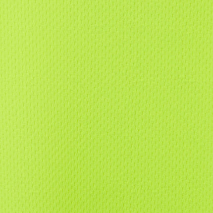 A macro shot of neon yellow fabric. The texture is a fine mesh with a pattern of small, interlocking diamonds.