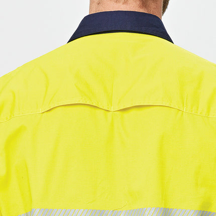 Winning Spirit Cool-Breeze Hi-Vis Long Sleeve Shirt - Branded Day & Night Cotton Workwear