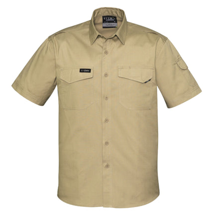 The Syzmik Men’s Rugged Cooling Short Sleeve Work Shirt offers durable comfort with breathable cooling technology, ideal for demanding work environments.