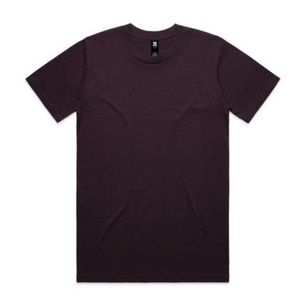 AS Colour Classic T-Shirt in Plum, unbranded clean front view