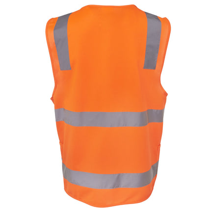 JB's Wear Hi Vis (D+N) Zip Safety Vest