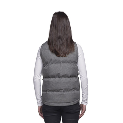 The Gear for Life Unisex Basin Puffa Vest in Grey Melange offers warmth and versatile layering with a sleek, modern design.