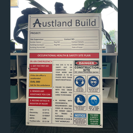 OHS / WHS Safety Sign – Custom Printed Corflute for Worksites