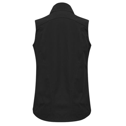 The Biz Collection Women's Geneva Softshell Vest offers a sleek, professional fit combined with practical weather resistance.
