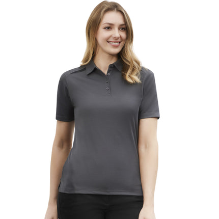 The Biz Collection Sonar Ladies' Polo Shirt combines comfort and durability with its cotton-backed performance fabric.