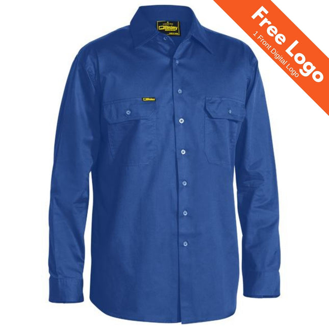 Cool Lightweight Long Sleeve Drill Shirt - Breathable Workwear
