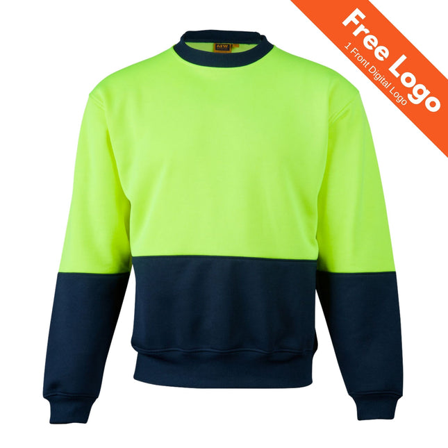 Hi Vis Two Tone Crew Neck Windcheater