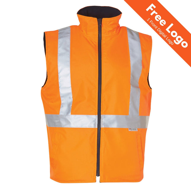 Reversible Hi-Vis Day & Night Safety Vest with 3M Tape