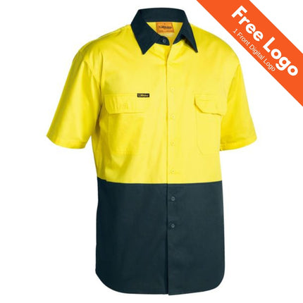 Bisley Hi-Vis Cool Lightweight Drill Shirt