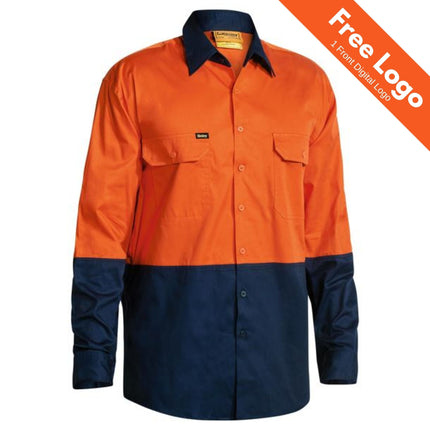 Bisley Hi-Vis Cool Lightweight Drill Shirt