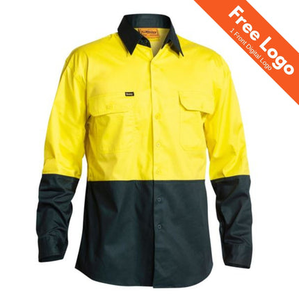 Bisley Hi-Vis Cool Lightweight Drill Shirt