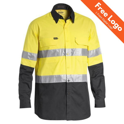 Bisley Hi-Vis Taped X Airflow Ripstop Shirt