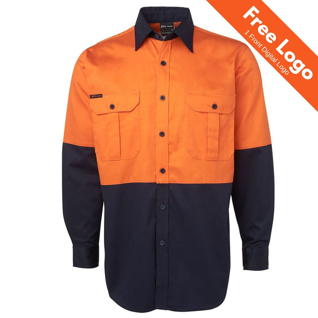 JB's Wear Hi-Vis L/S 190G Work Shirt