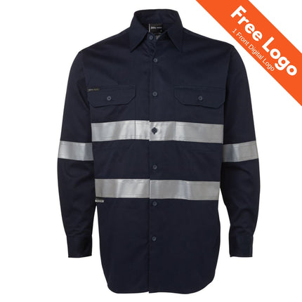 JB's Wear Hi-Vis L/S 190G Shirt with Reflective Tape