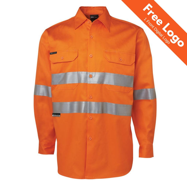 JB's Hi-Vis L/S 190G Shirt with Reflective Tape