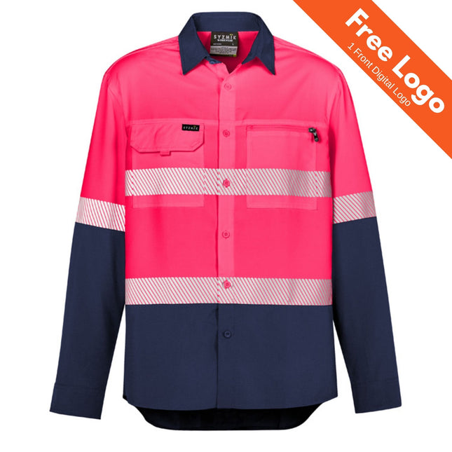 Custom Syzmik Ultra-Light Hi-Vis Day & Night Shirt