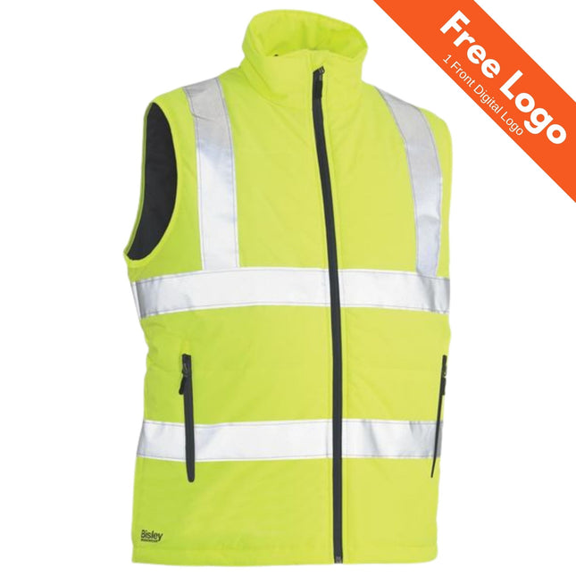 Bisley Hi-Vis Day & Night Taped Puffer Vest