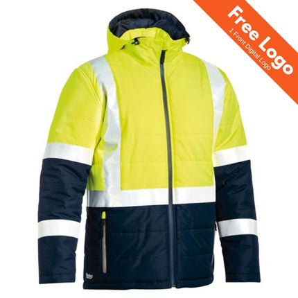 Bisley Hi-Vis Taped Puffer Jacket