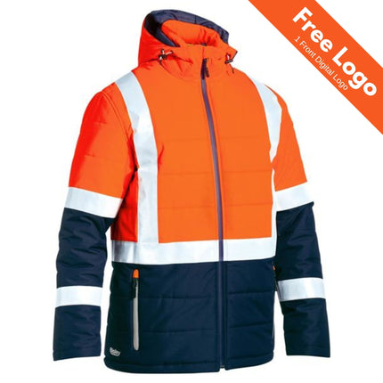 Bisley Hi-Vis Taped Puffer Jacket
