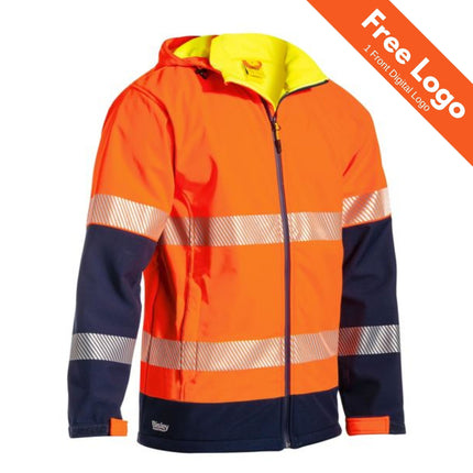 Bisley Hi-Vis Taped Ripstop Bonded Fleece Jacket