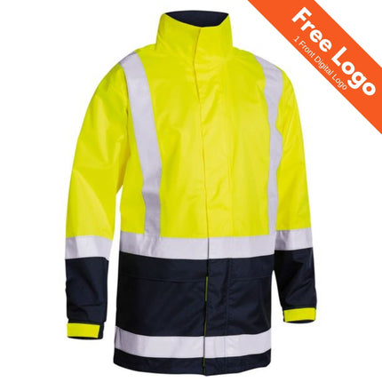 Bisley Taped Hi-Vis Rain Shell Jacket