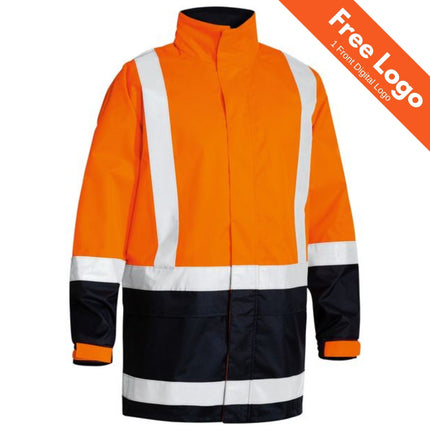 Bisley Taped Hi-Vis Rain Shell Jacket