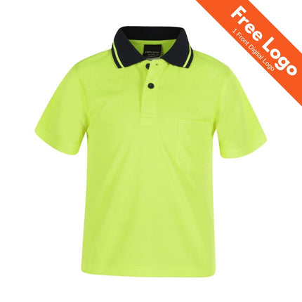 JB's Hi-Vis Non-Cuff Kids Polo Shirt