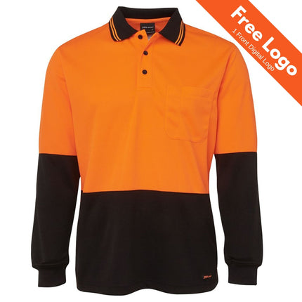 JB's Wear Hi-Vis Long Sleeve Trad Polo