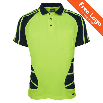 JB's Wear Hi-Vis S/S Spider Polo