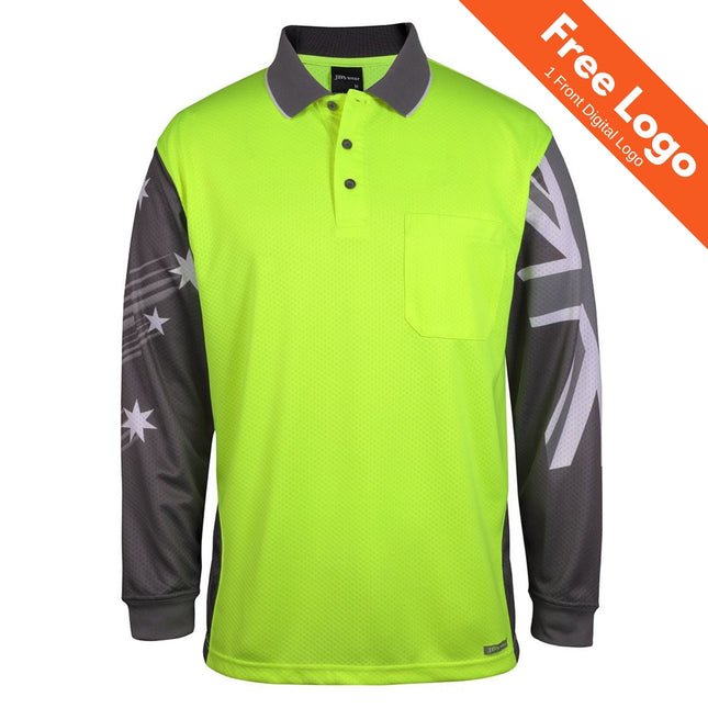 JB's Hi-Vis L/S Southern Cross Polo