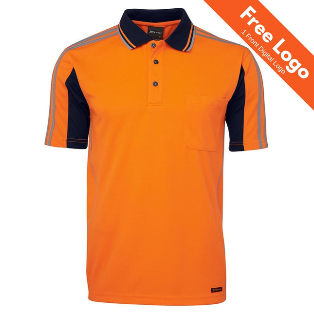 JB's Hi-Vis S/S Arm Tape Polo