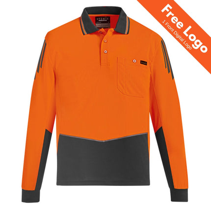 Syzmik Flux Hi-Vis Long Sleeve Polo
