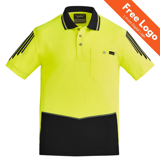 Syzmik Flux Hi-Vis Short Sleeve Polo