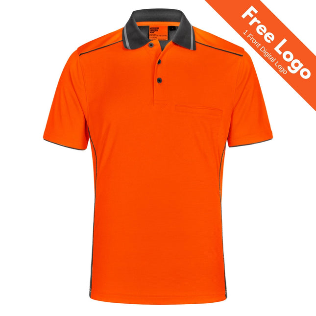 Winning Spirit Bamboo Charcoal Hi-Vis Short Sleeve Polo