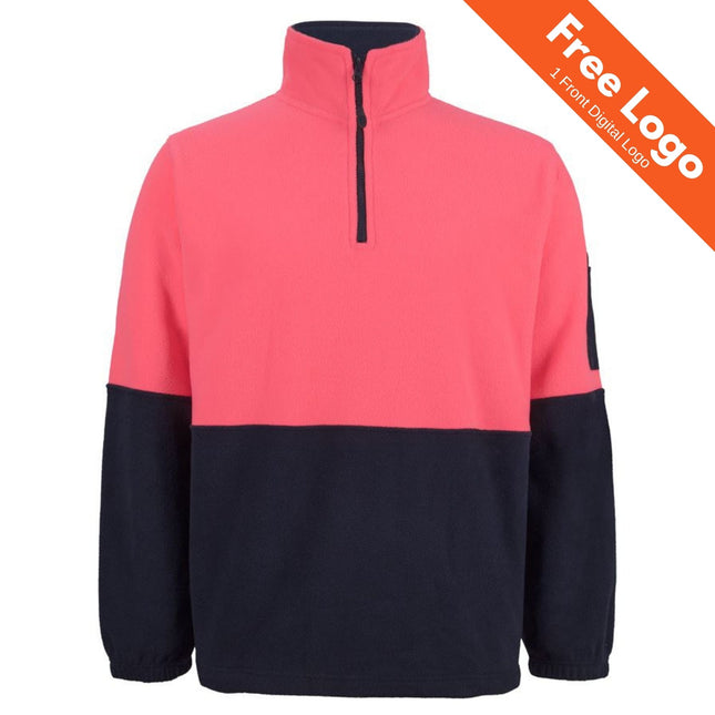 JB's Hi Vis 1/2 Zip Polar Fleece