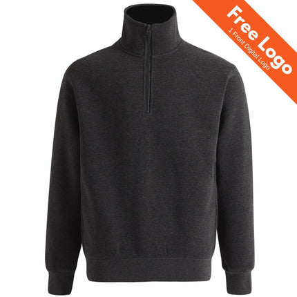 Winning Spirit Adults Half Zip Collar Fleece Sweat